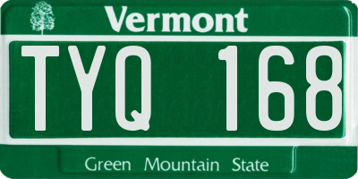 VT license plate TYQ168