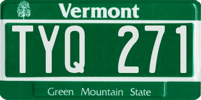 VT license plate TYQ271