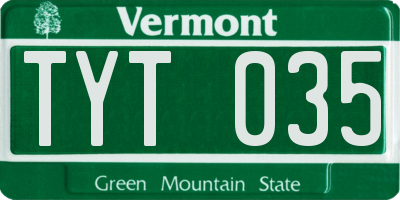 VT license plate TYT035
