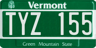 VT license plate TYZ155