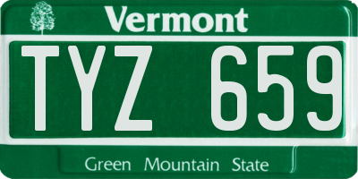 VT license plate TYZ659