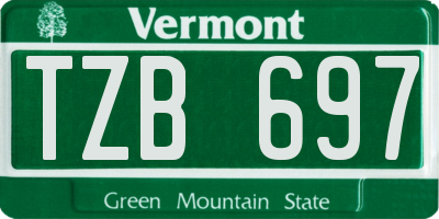 VT license plate TZB697