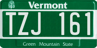 VT license plate TZJ161