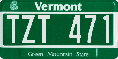 VT license plate TZT471