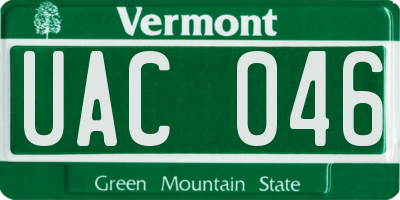VT license plate UAC046