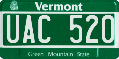 VT license plate UAC520
