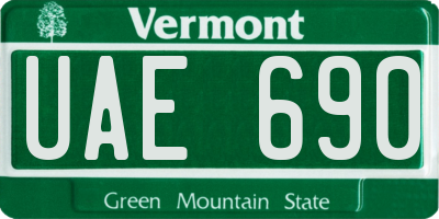 VT license plate UAE690