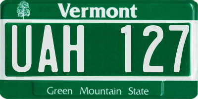 VT license plate UAH127