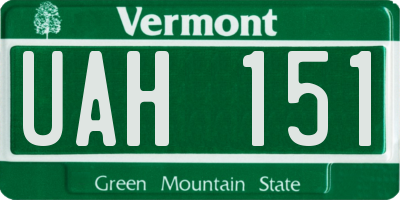 VT license plate UAH151