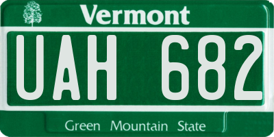 VT license plate UAH682