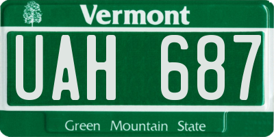 VT license plate UAH687