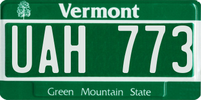 VT license plate UAH773