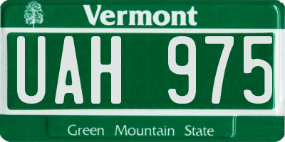VT license plate UAH975