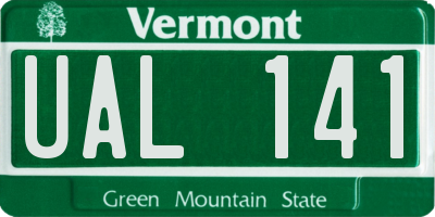 VT license plate UAL141