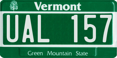 VT license plate UAL157