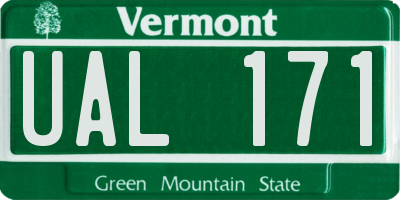 VT license plate UAL171