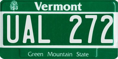 VT license plate UAL272