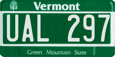 VT license plate UAL297