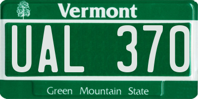 VT license plate UAL370