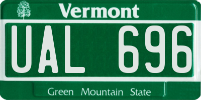 VT license plate UAL696
