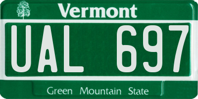VT license plate UAL697
