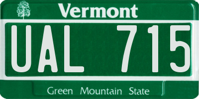 VT license plate UAL715