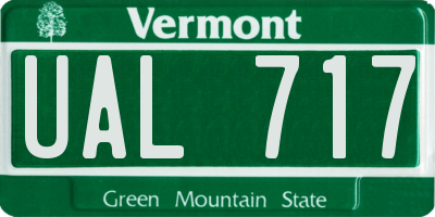 VT license plate UAL717