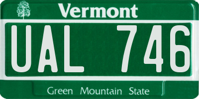 VT license plate UAL746
