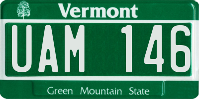 VT license plate UAM146