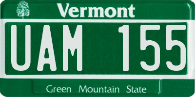 VT license plate UAM155