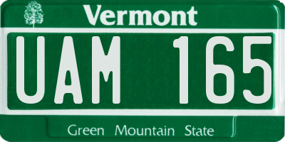 VT license plate UAM165