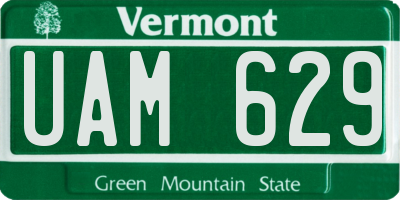 VT license plate UAM629