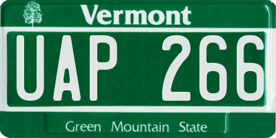 VT license plate UAP266
