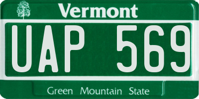 VT license plate UAP569