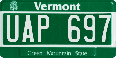 VT license plate UAP697