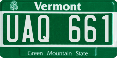 VT license plate UAQ661
