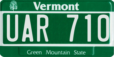 VT license plate UAR710