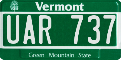 VT license plate UAR737