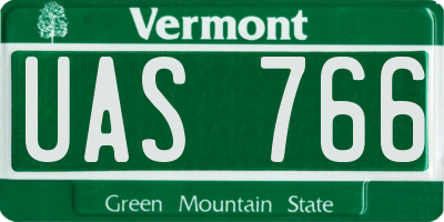 VT license plate UAS766