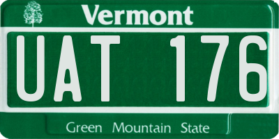 VT license plate UAT176
