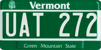 VT license plate UAT272