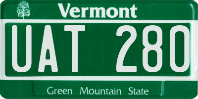VT license plate UAT280