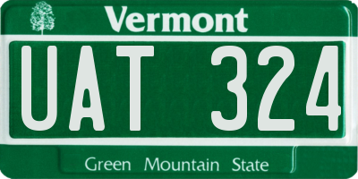 VT license plate UAT324