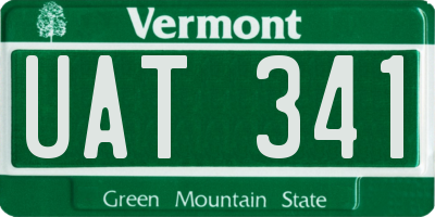 VT license plate UAT341