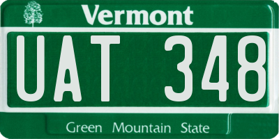 VT license plate UAT348