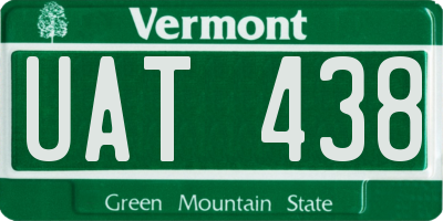 VT license plate UAT438