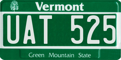VT license plate UAT525