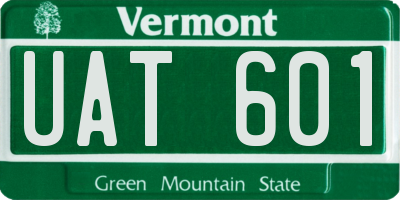 VT license plate UAT601