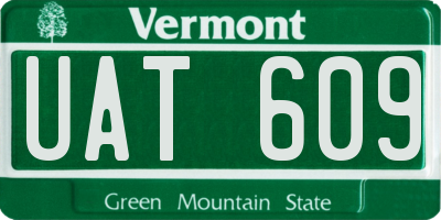 VT license plate UAT609