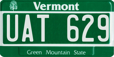 VT license plate UAT629